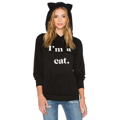 Sweat Chat Fille I'm a Cat - Vraiment-chat