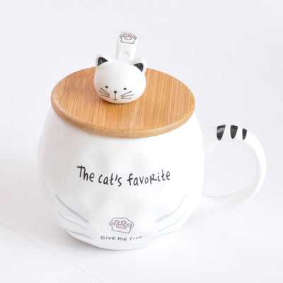 Mug Chat Blanc avec son Couvercle - Vraiment-chat