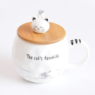 Mug Chat Blanc avec son Couvercle - Vraiment-chat