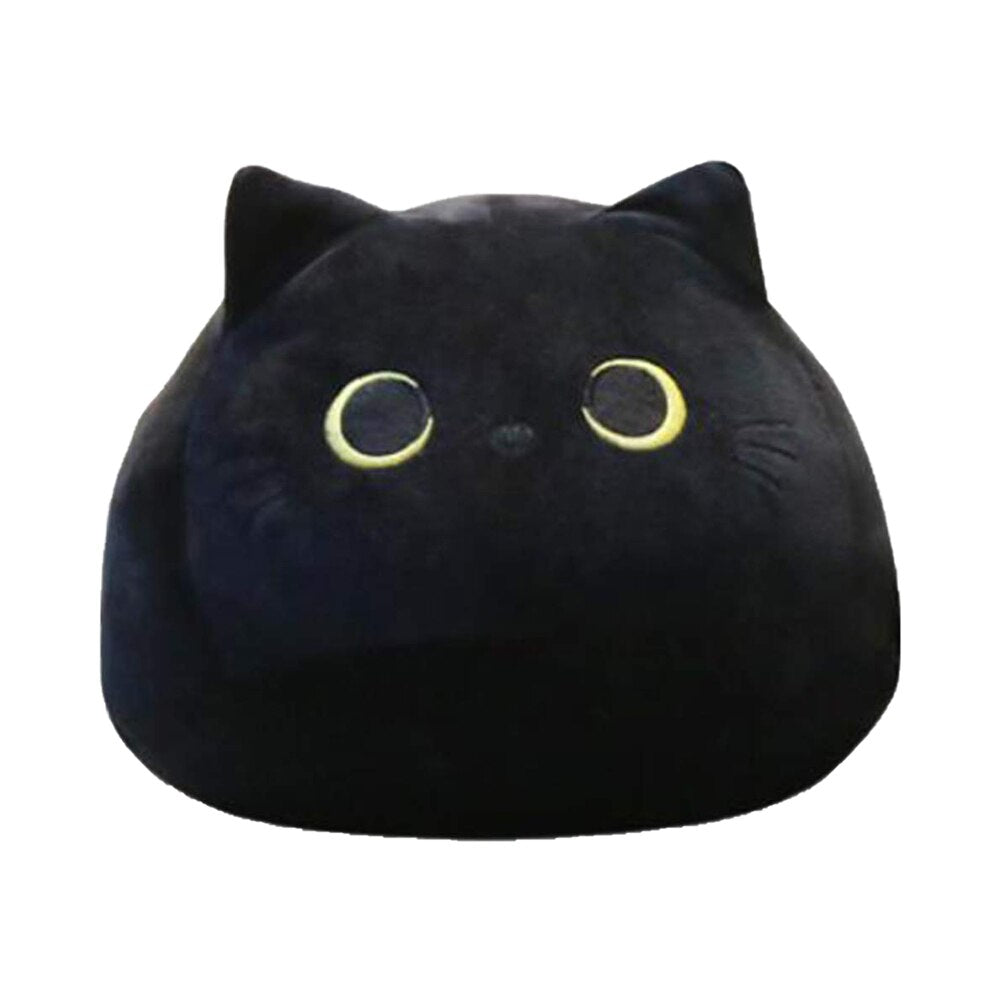 Peluche chat noir ronde