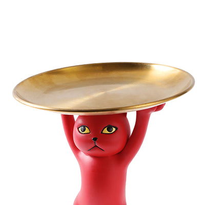 Statue de Chat Vide-poche en résine