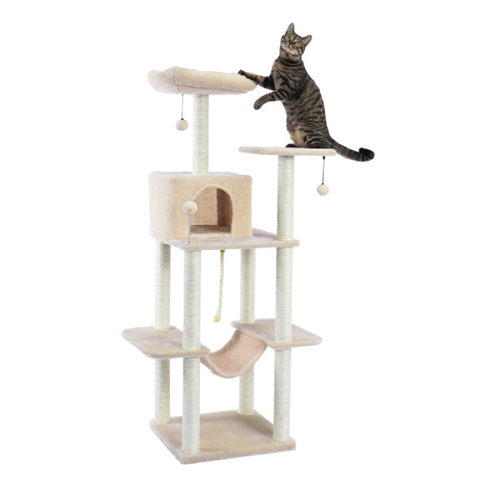 Arbre à chat Grand avec 4 niveaux Climbo