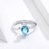 Bague Chat sur le Coeur Brillant (Argent) - Vraiment-chat