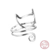 Bague Chat Minimaliste (Argent)