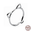 Bague Chat avec Oreilles en Argent