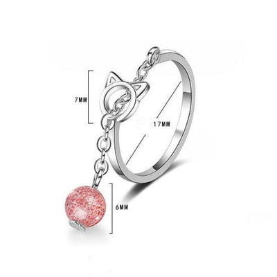 Bague Chat et sa Perle (Argent) - Vraiment-chat