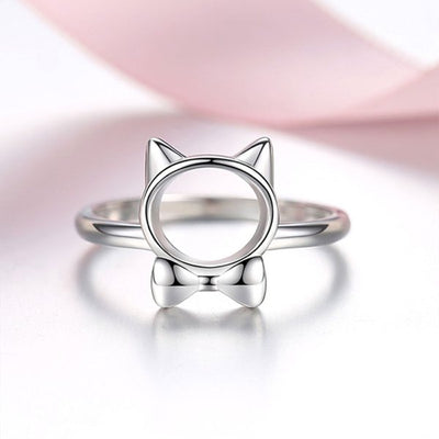 Bague Chat Smoking (Argent) - Vraiment-chat
