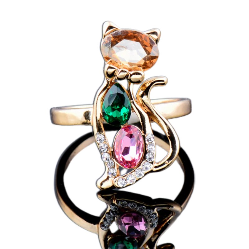 Bague de Chat en Cristal - Vraiment-chat