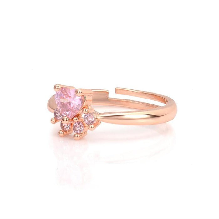 Bague Empreinte de Patte Chat Rosideria - Vraiment-chat