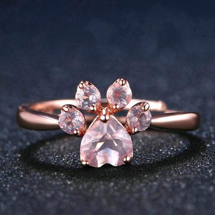 Bague Empreinte de Patte Chat Rosideria - Vraiment-chat