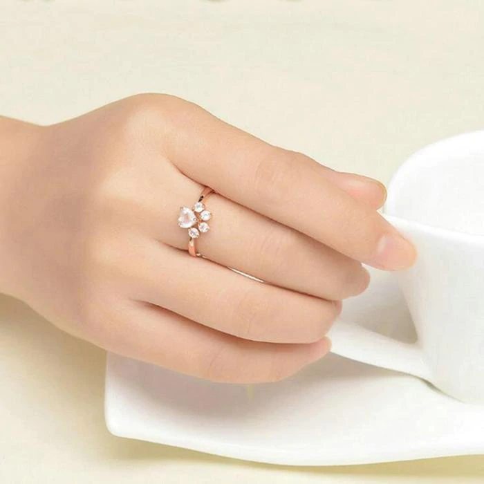 Bague Empreinte de Patte Chat Rosideria - Vraiment-chat