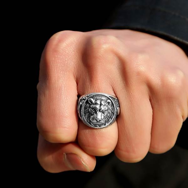 Bague Lion de la Savane (Argent) - Vraiment-chat