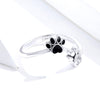 Bague patte de chat noire et blanche