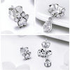 Boucles d'oreilles Chat et Empreinte (argent) - Vraiment-chat