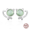 Boucles d'Oreilles Chat avec Oeil Vert - Vraiment-chat