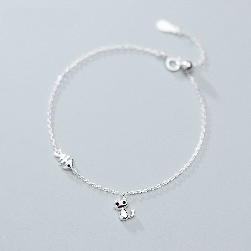 Bracelet Chat et Arêtes de Poisson - Vraiment-chat