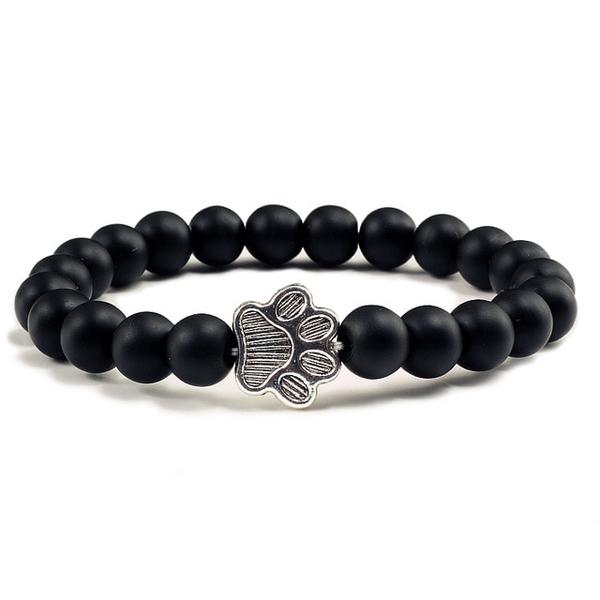 Bracelet Chat avec Pierres de Lave - Vraiment-chat