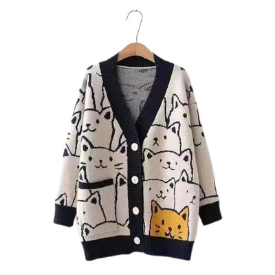 Cardigan Chat en Laine