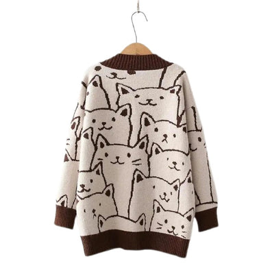 Cardigan Chat en Laine
