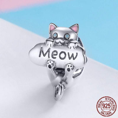 Charm Chat avec Pancarte Meow