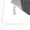 Charm Silhouette de chat sertie de pierres brillantes
