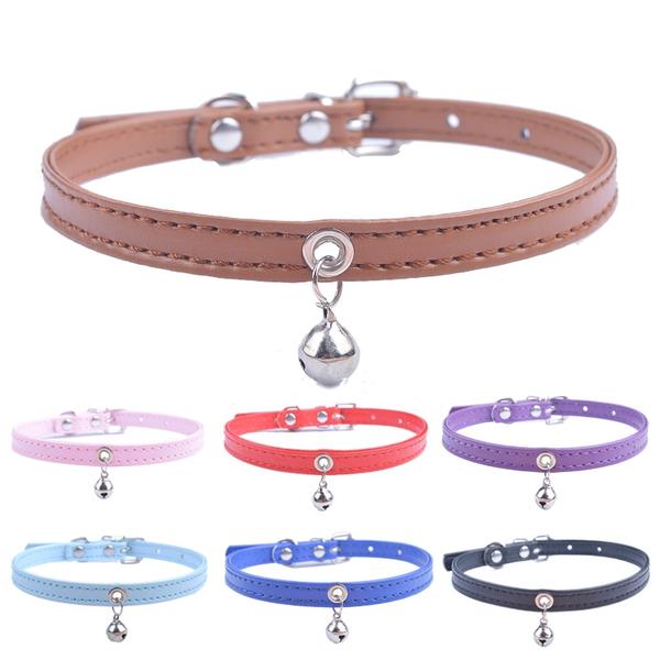 Collier Chat en cuir avec Clochette - Vraiment-chat