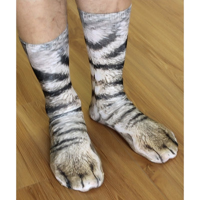 Chaussette Patte de Chat Brune