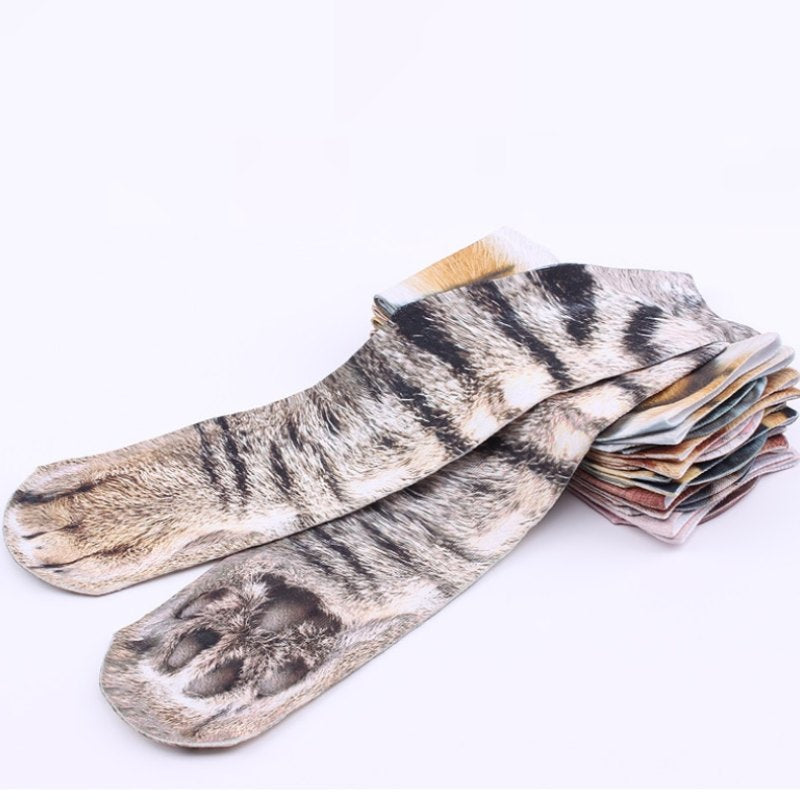 Chaussette Patte de Chat Brune