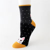 Chaussette Rayures Tête de Chat
