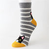 Chaussette Rayures Tête de Chat