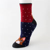 Chaussette Rayures Tête de Chat