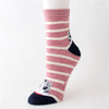 Chaussette Rayures Tête de Chat