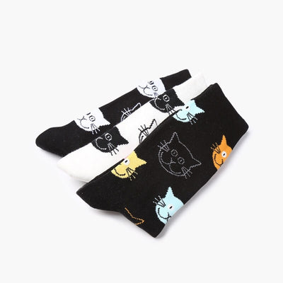 Chaussette Motif Tête de chat