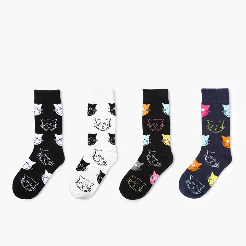 Chaussette Motif Tête de chat
