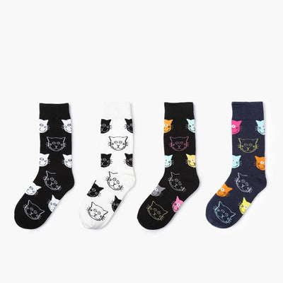 Chaussette Motif Tête de chat
