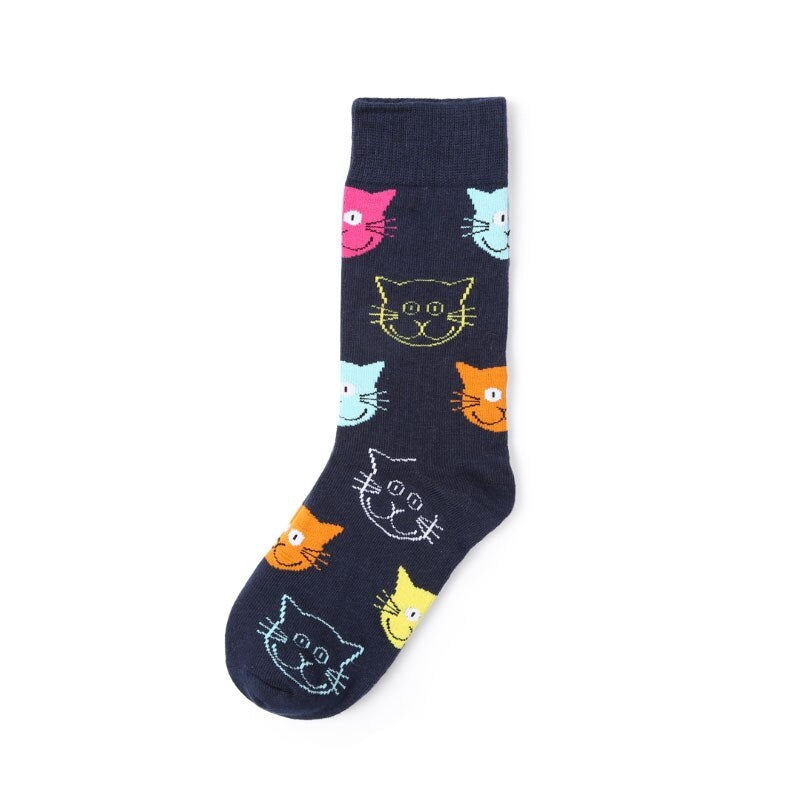 Chaussette Motif Tete de chat