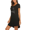 Chemise de nuit Chat manches courtes - Vraiment-chat