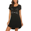 Chemise de nuit Chat manches courtes - Vraiment-chat