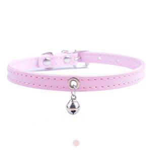 Collier Chat en cuir avec Clochette - Vraiment-chat