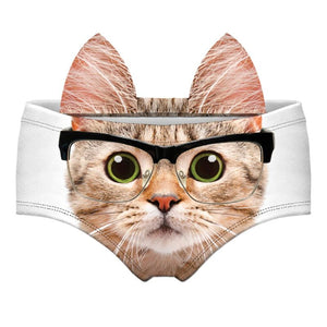 Culotte avec Chat à Lunettes - Vraiment-chat