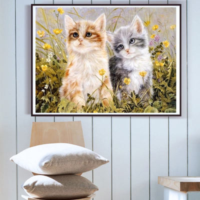Peinture par Numéro Chat Roux et Gris - Vraiment-chat