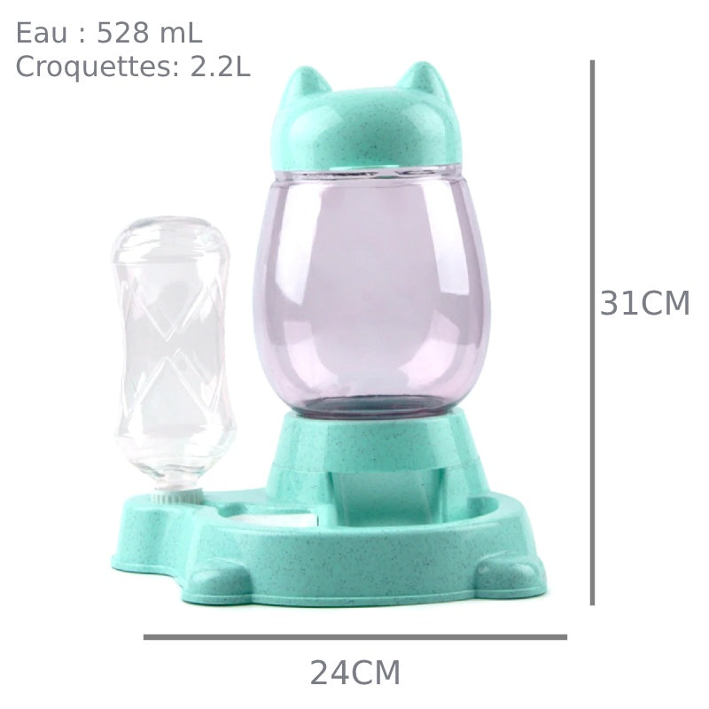 Distributeur d'Eau et Croquettes - Vraiment-chat