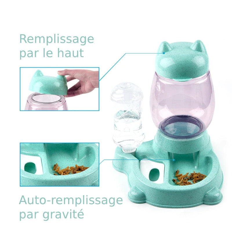 Distributeur d'Eau et Croquettes - Vraiment-chat