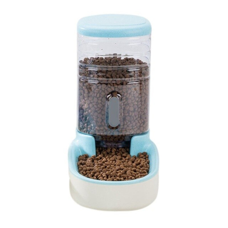 Distributeur de Croquettes Chat Transparent Bleu - Vraiment-chat