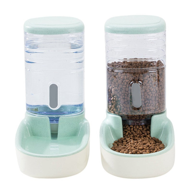 Distributeur de Croquettes et Eau pour Chat Vert - Vraiment-chat