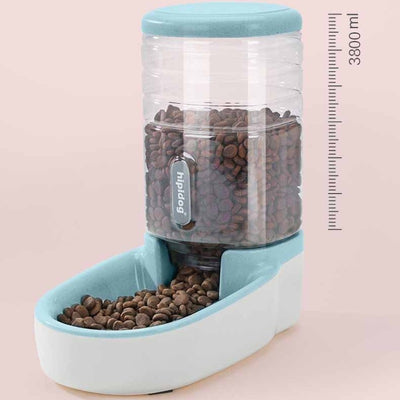 Distributeur de Croquettes Chat Transparent Bleu - Vraiment-chat