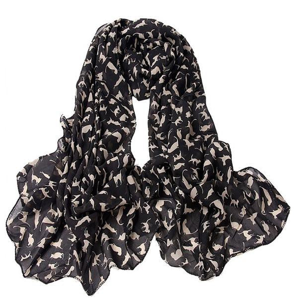 Echarpe Motif Chat Fashionicha - Vraiment-chat