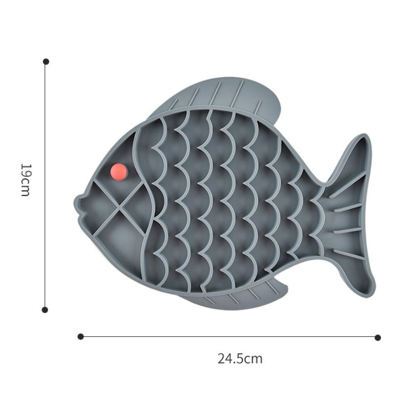 Gamelle anti-glouton en silicone en forme de Poisson