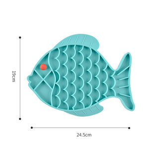 Gamelle anti-glouton en silicone en forme de Poisson