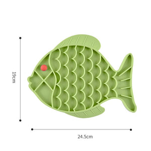 Gamelle anti-glouton en silicone en forme de Poisson
